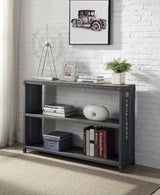 Cargo Weathered Oak & Gunmetal Finish Bookshelf