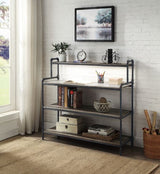 Cordelia Led, Antique Oak, Sandy Black & Dark Bronze Finish Bookshelf