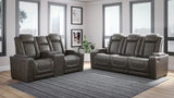 HyllMont Power Reclining Sofa and Loveseat