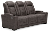 HyllMont Power Reclining Sofa and Loveseat