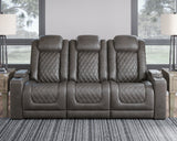 HyllMont Power Reclining Sofa and Loveseat