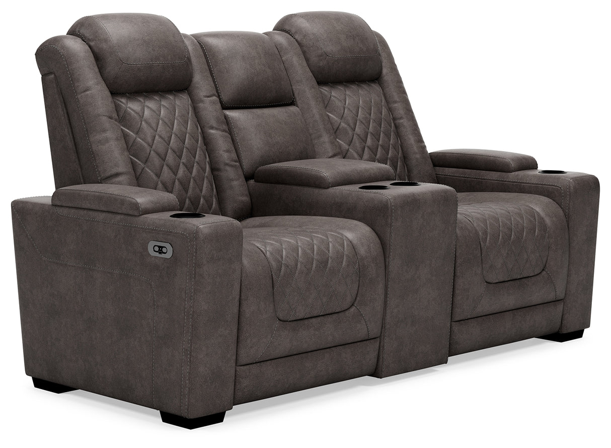 HyllMont Power Reclining Sofa and Loveseat