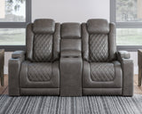 HyllMont Power Reclining Sofa and Loveseat