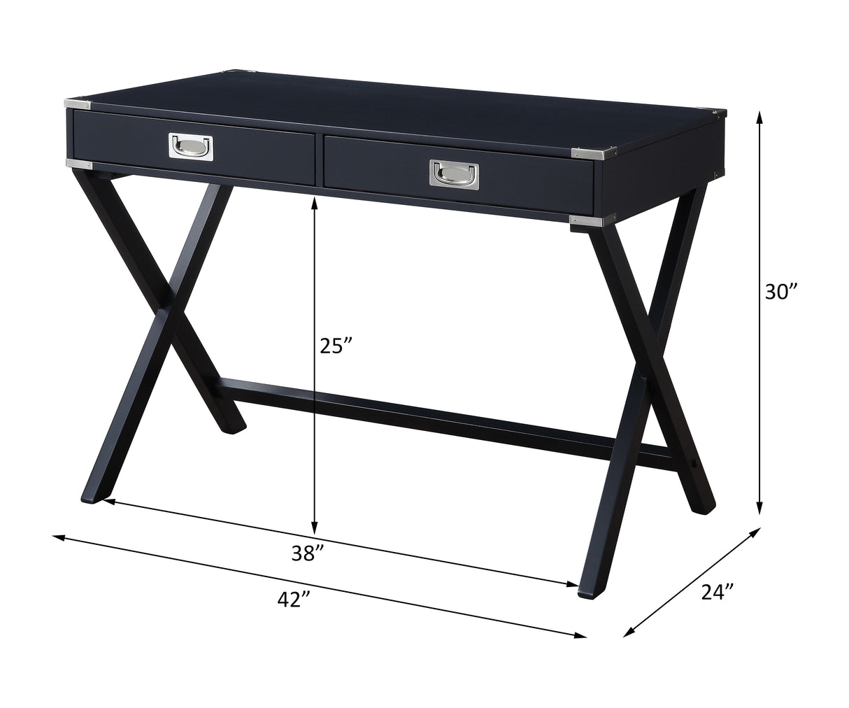 Amenia Charcoal Finish Writing Desk