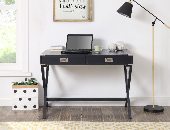 Amenia Charcoal Finish Writing Desk