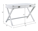 Amenia White Finish Writing Desk