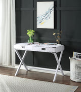 Amenia White Finish Writing Desk