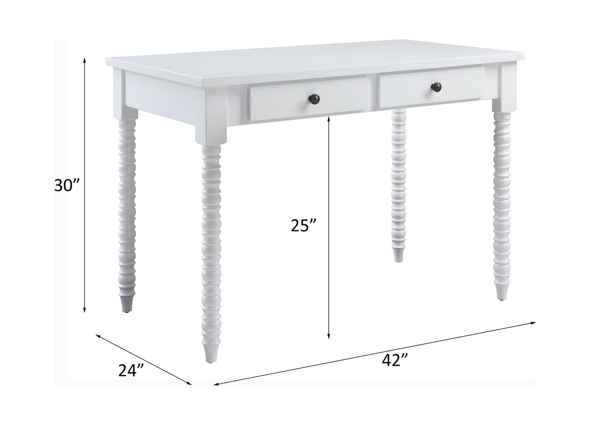 Altmar White Finish Writing Desk