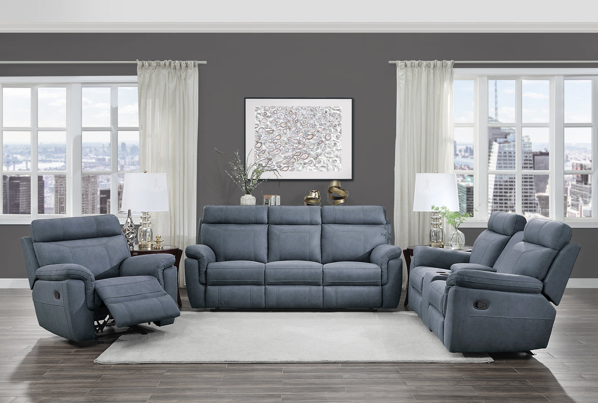 Clifton Double Reclining Sofa With Center Drop-Down Cup Holders