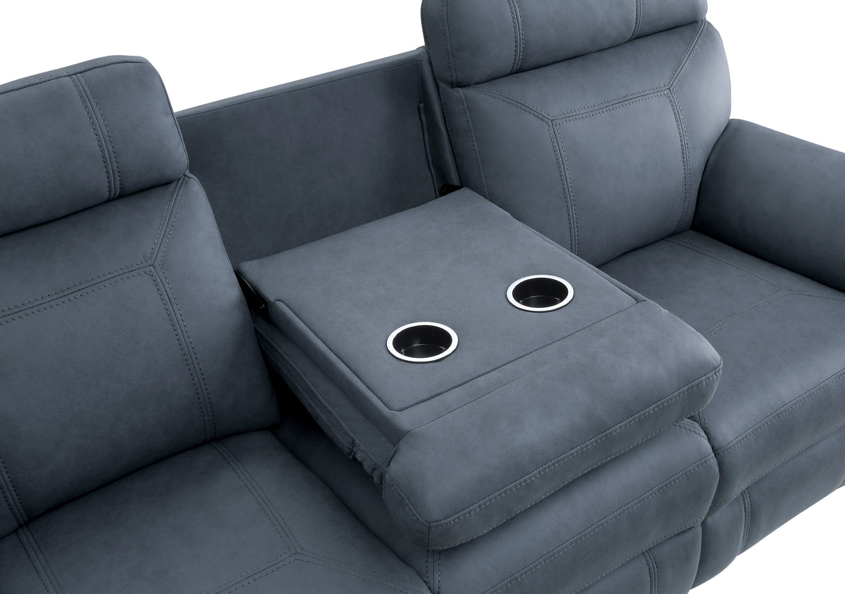 Clifton Double Reclining Sofa With Center Drop-Down Cup Holders