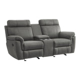 Clifton Double Glider Reclining Love Seat With Center Console