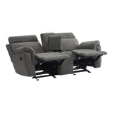 Clifton Double Glider Reclining Love Seat With Center Console