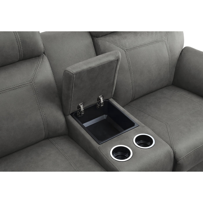 Clifton Double Glider Reclining Love Seat With Center Console