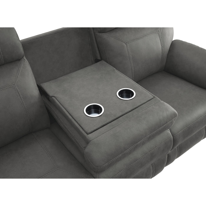 Clifton Double Reclining Sofa With Center Drop-Down Cup Holders