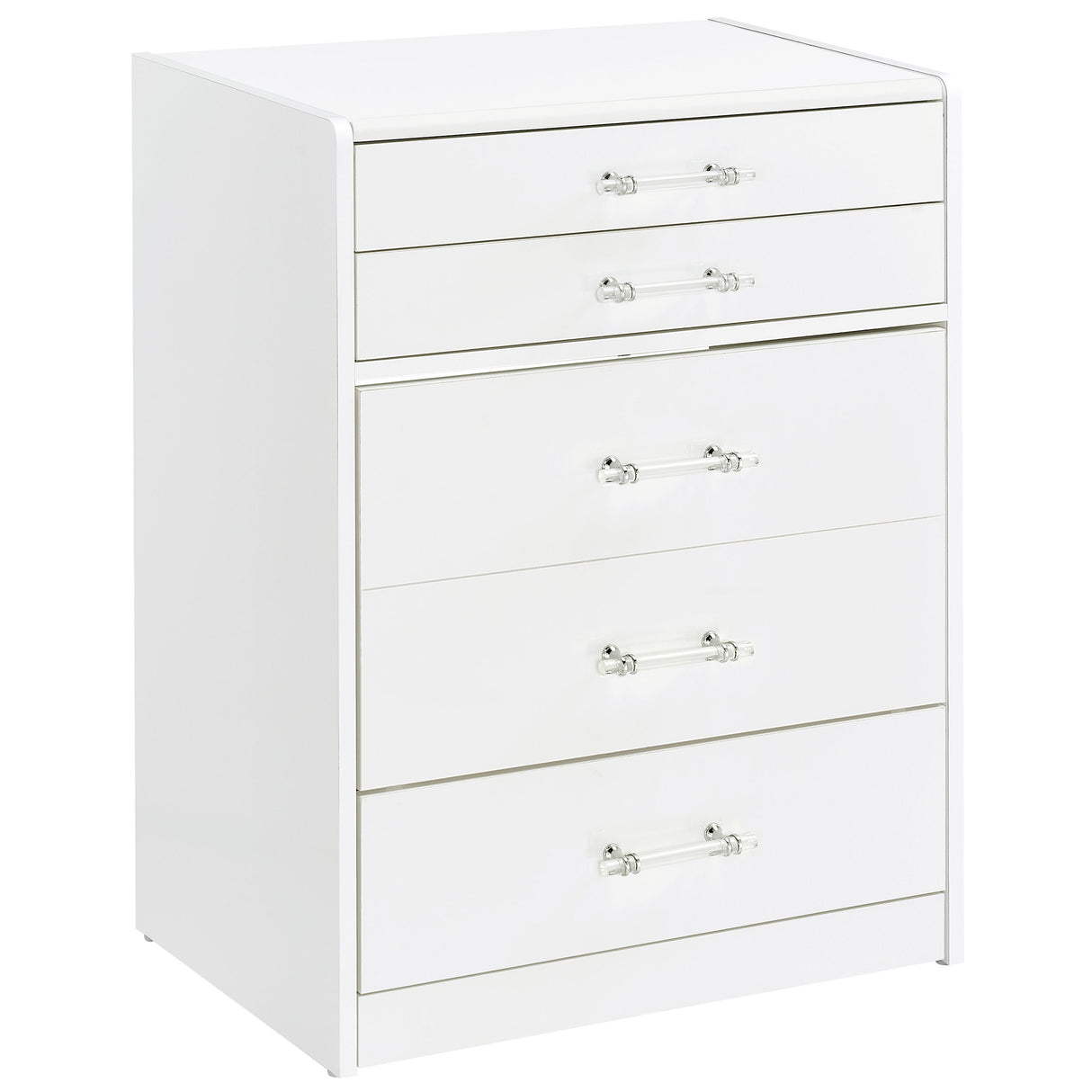 Danbury White High Gloss 3-Drawer Makeup Vanity & Stool Set