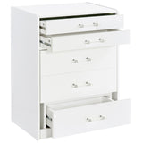 Danbury White High Gloss 3-Drawer Makeup Vanity & Stool Set