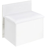 Danbury White High Gloss 3-Drawer Makeup Vanity & Stool Set