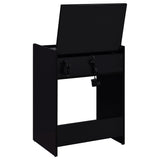 Danbury Black High Gloss 3-Drawer Makeup Vanity & Stool Set