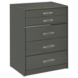 Danbury Grey High Gloss 3-Drawer Makeup Vanity & Stool Set