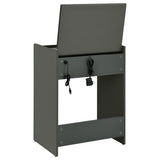 Danbury Grey High Gloss 3-Drawer Makeup Vanity & Stool Set