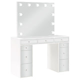 Regina White Makeup Vanity Table Set With Lighting