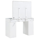 Regina White Makeup Vanity Table Set With Lighting