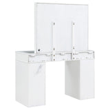 Regina White Makeup Vanity Table Set With Lighting