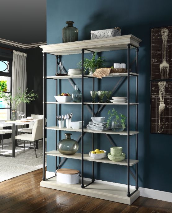 Rukia White & Black Finish Bookshelf