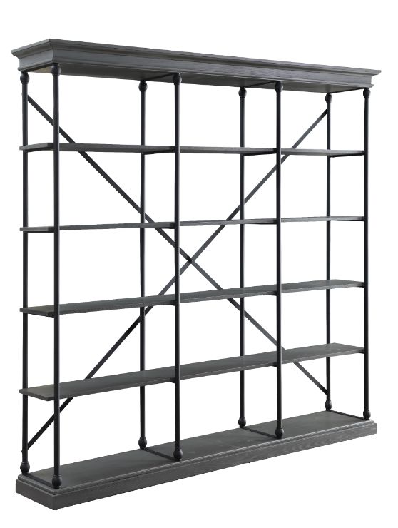 Rukia Gray & Black Finish Bookshelf