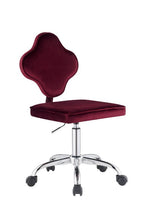 Clover Red Velvet Office Chair