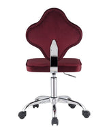 Clover Red Velvet Office Chair