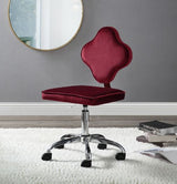 Clover Red Velvet Office Chair