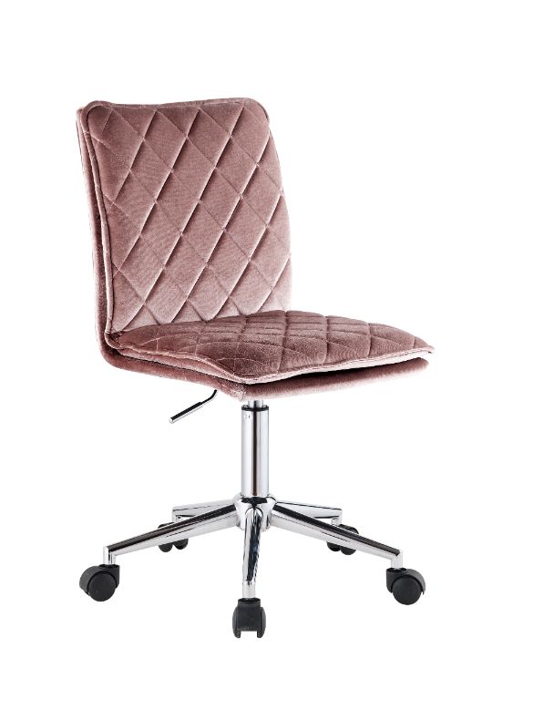 Aestris Pink Velvet Office Chair