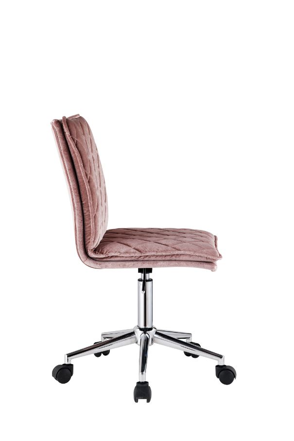 Aestris Pink Velvet Office Chair