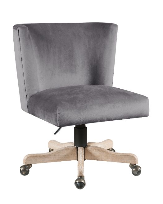 Cliasca Gray Velvet Office Chair