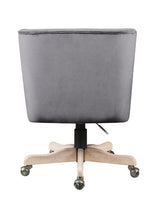 Cliasca Gray Velvet Office Chair