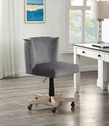 Cliasca Gray Velvet Office Chair