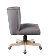 Cliasca Gray Velvet Office Chair