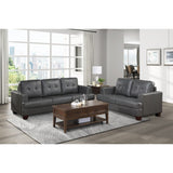 Hinsall Exposed Wood Feet With Dark Brown Sofa