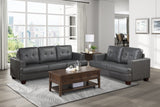 Hinsall Exposed Wood Feet With Dark Brown Sofa