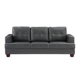 Hinsall Exposed Wood Feet With Dark Brown Sofa