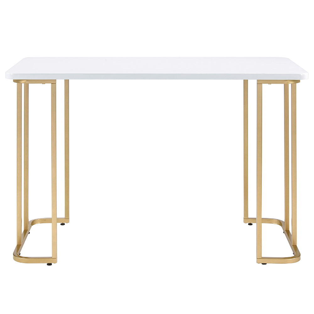 Estie White & Gold Finish Writing Desk