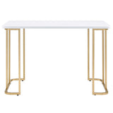 Estie White & Gold Finish Writing Desk