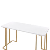 Estie White & Gold Finish Writing Desk