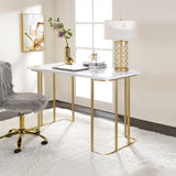 Estie White & Gold Finish Writing Desk