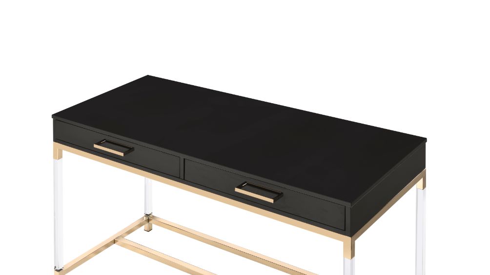 Adiel Black & Gold Finish Desk