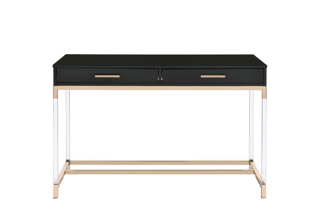 Adiel Black & Gold Finish Desk