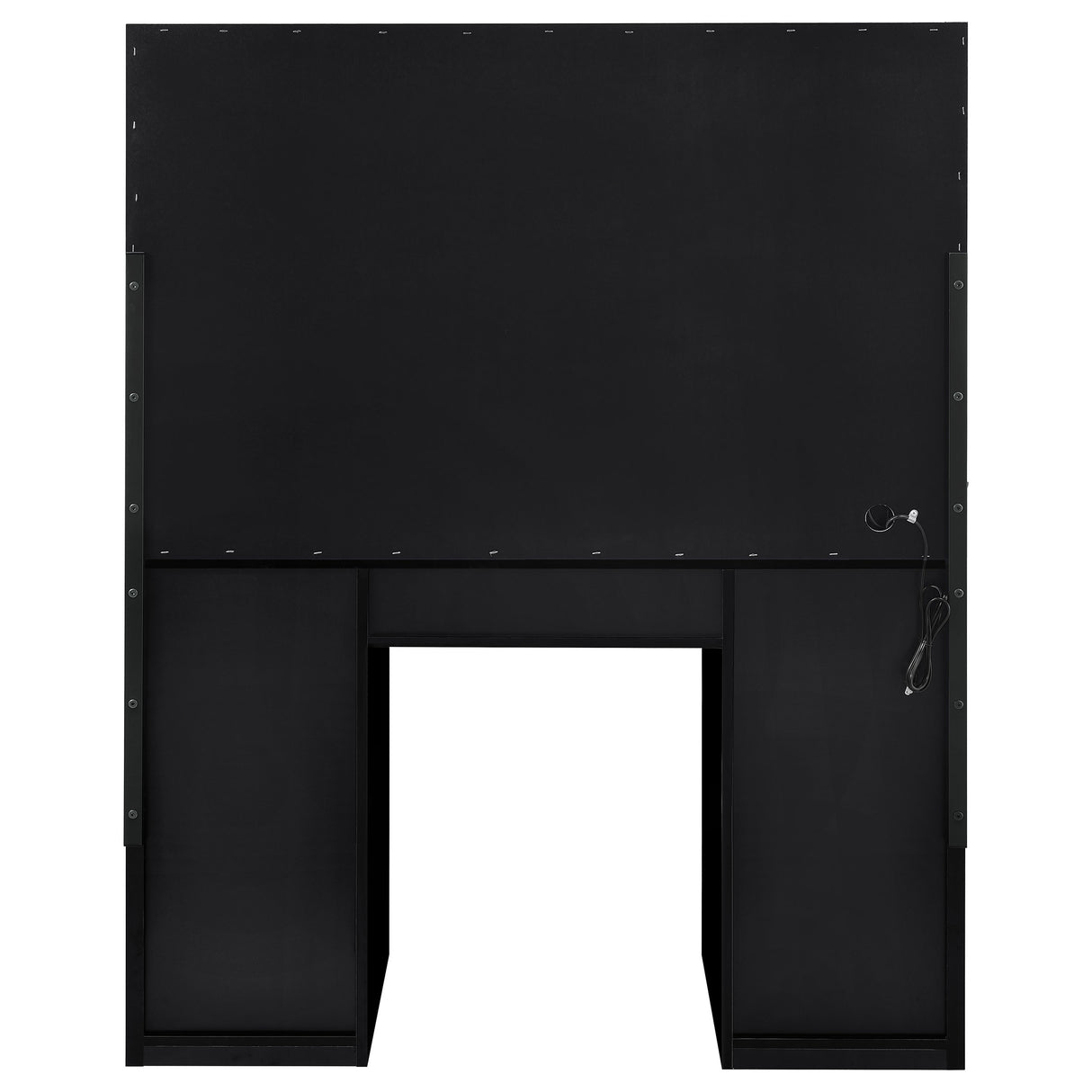 Acena Black High Gloss 7-Drawer Vanity Set With Lighting