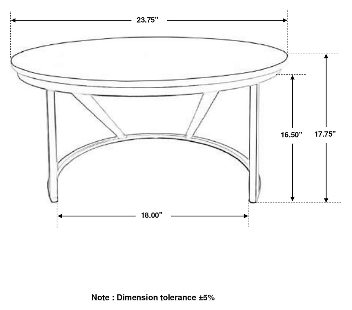 Miguel Round Accent Table With Marble Top White And Black