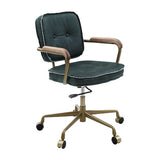 Siecross Emerald Greentop Grain Leather Office Chair